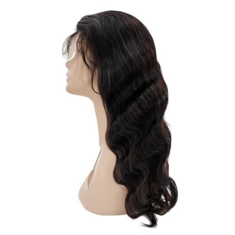 Body Wave Lace Front Human Virgin Wig on a Mannequin